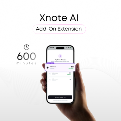 XNote Audio Minutes (600 Mins)