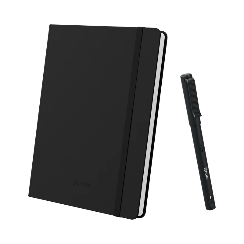 XNote Write: the XNote smart pen beside an XNote notebook