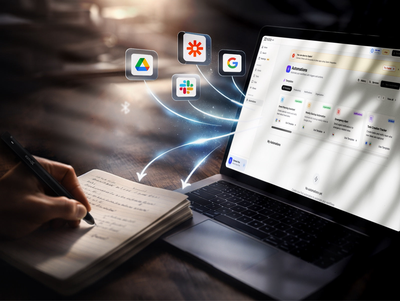 Automate Your Workflow to Notion, Google Drive, Slack, and More.